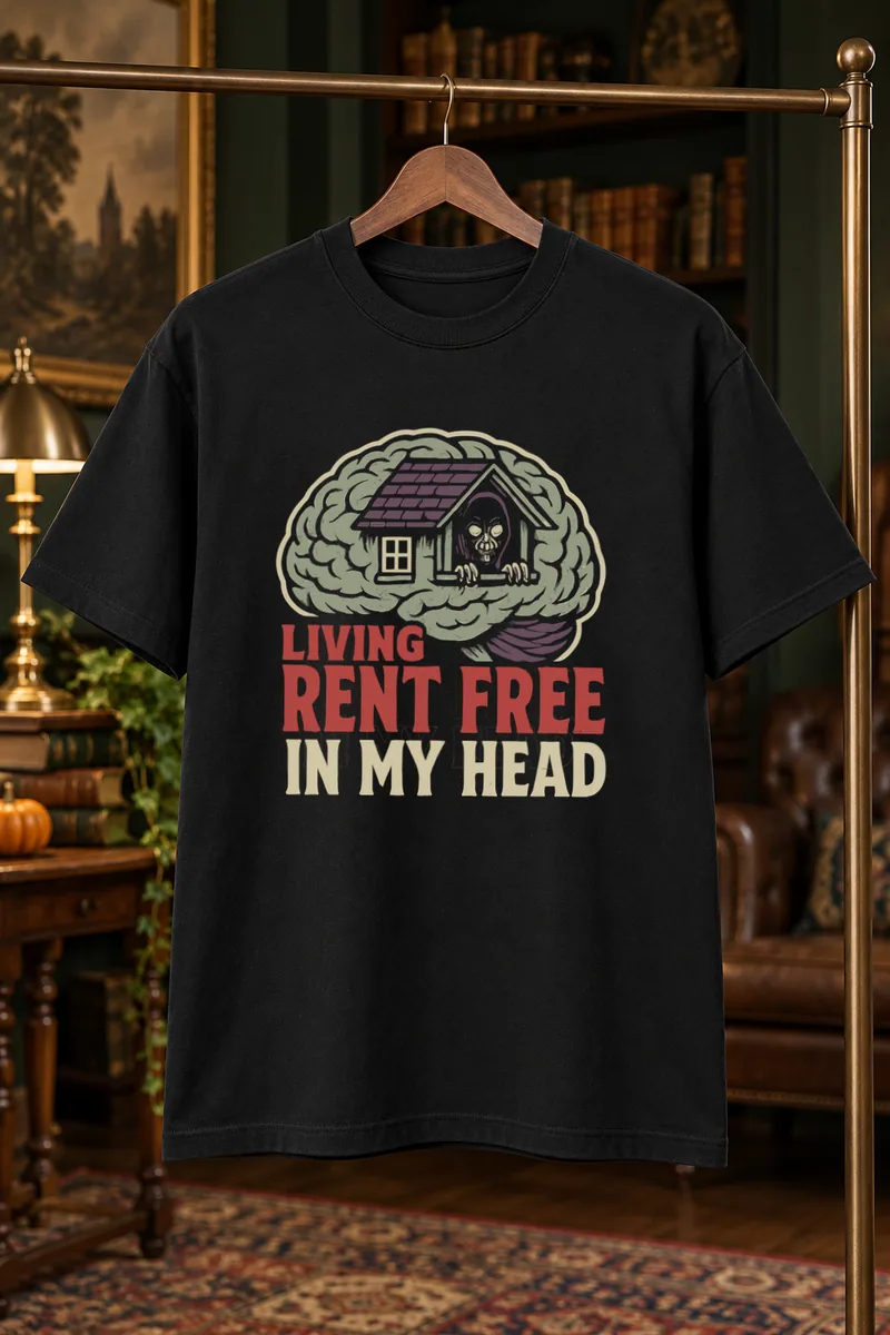 Living Rent Free In My Head Spooky House On A Brain – Health and Wellness design