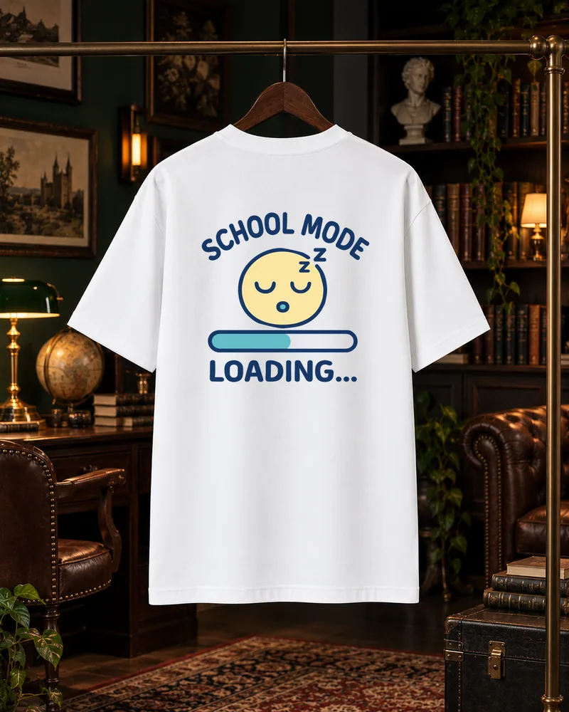 School Mode Loading Sleepy Face With Progress Bar Humor – Back to School design