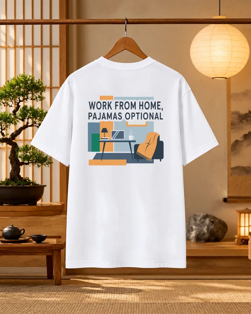 Work From Home Pajamas Optional Cozy Office Desk And Laptop – Work and Trades design